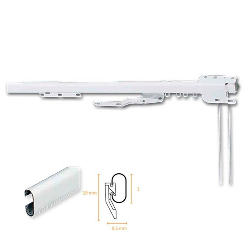Riel de cortina manual